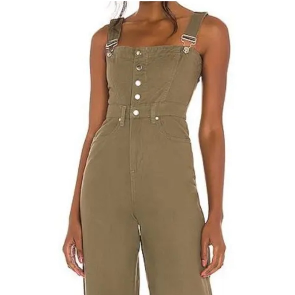WeWoreWhat Green Bustier Jumpsuit NWT